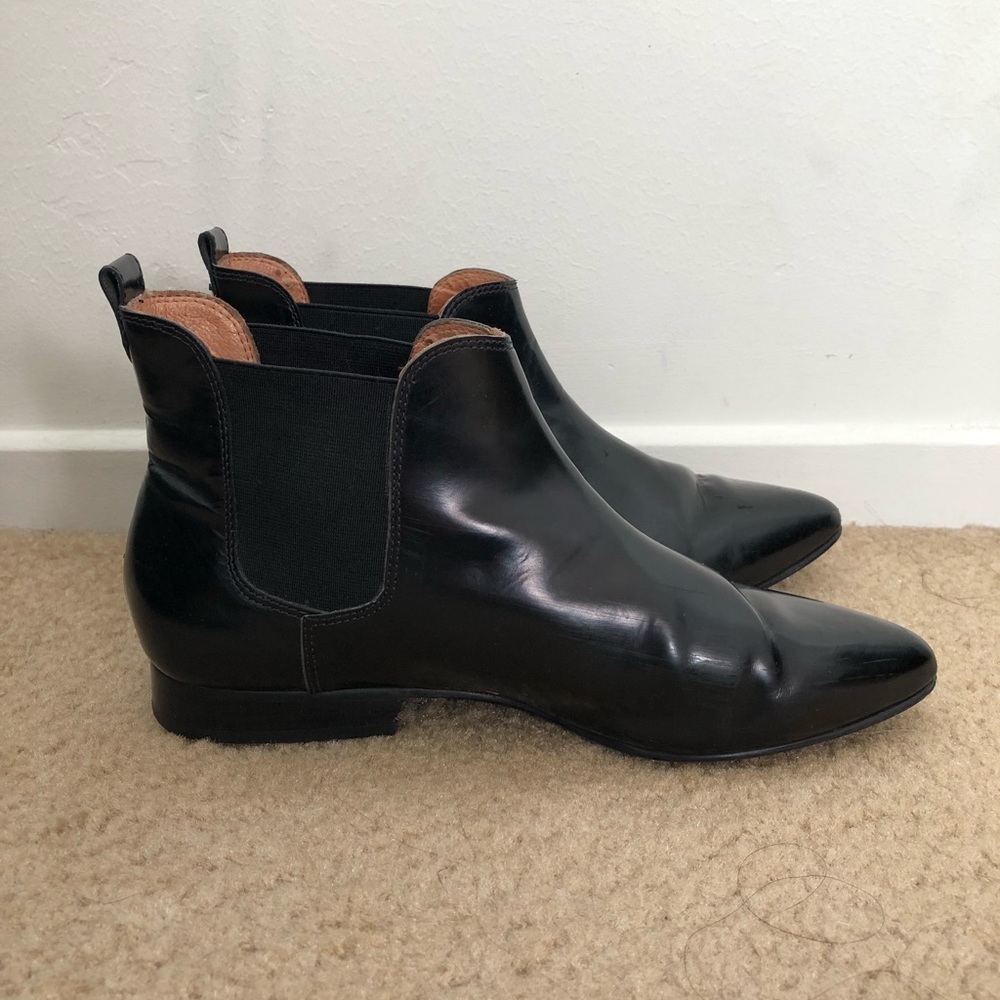 Madewell Nico Black Leather Booties